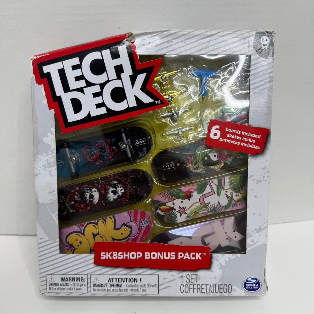 Tech Deck Sk8shop Bonus Pack 6 Fingerboards DGK Revive Chocolate Spin Master